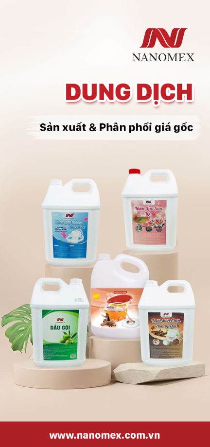 Dầu gội sữa tắm khách sạn can 5 lít 10 lít nanomex