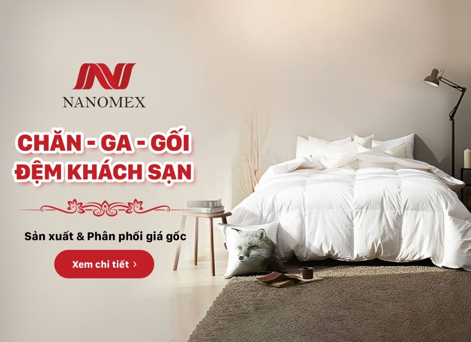 banner báo giá chăn ga gối đệm khách sạn