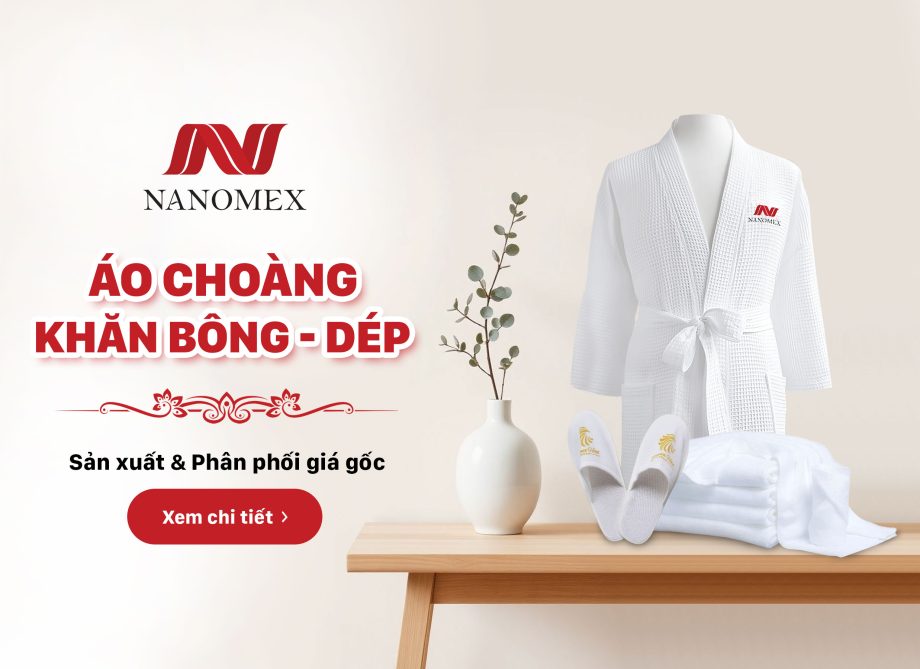 banner khăn tắm khách sạn, áo choàng tắm khách sạn