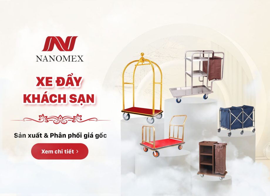 Banner thiết bị khách sạn Xe đẩy khách sạn Nanomex