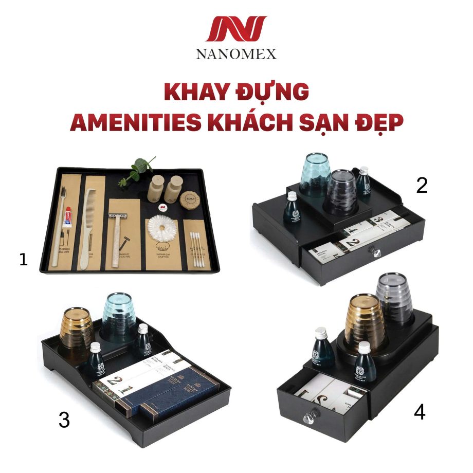 thiết bị khách sạn cung cấp đồ dùng khách sạn nanomex khay amenities khách sạn