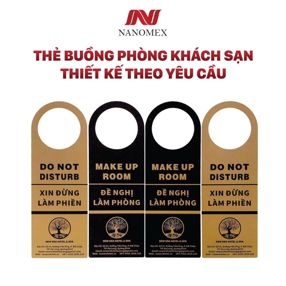 thẻ phòng khách sạn giá rẻ, cung cấp thẻ treo cửa phòng khách sạn
